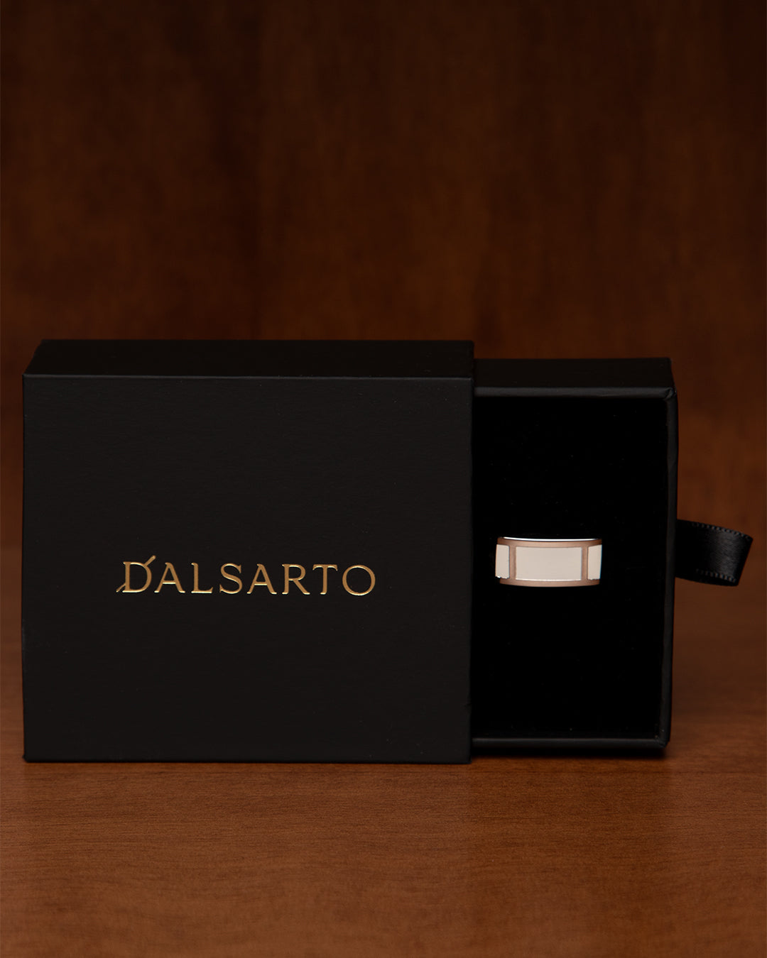 Rectangular Cufflinks in White and Silver