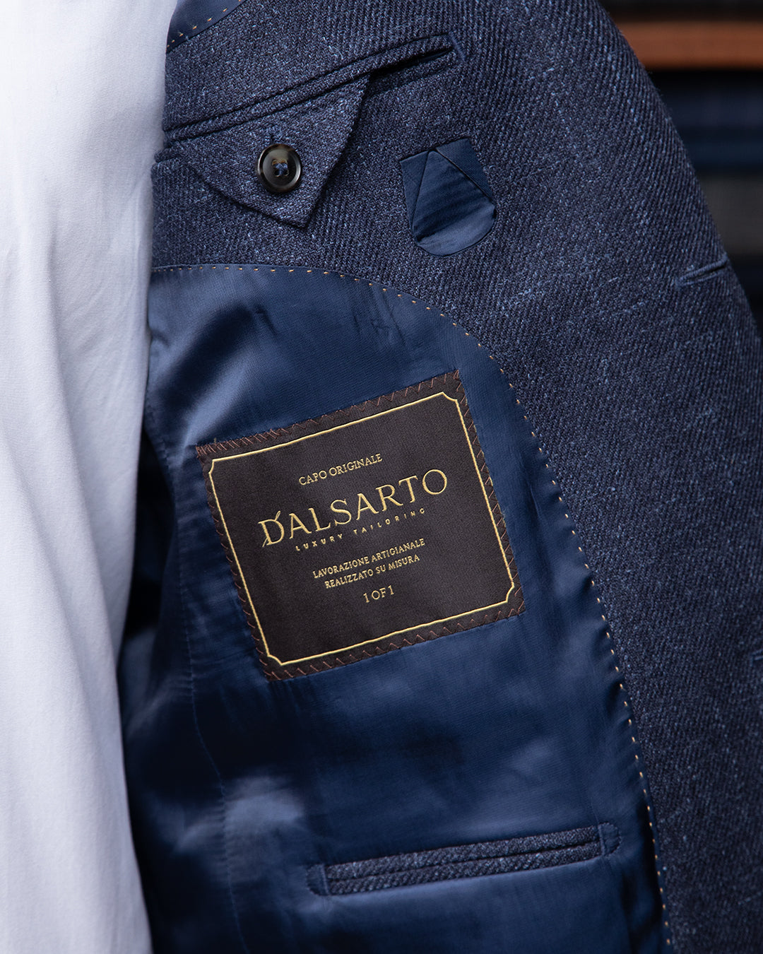 Giacca Bernini Blu Chiaro Lana,Lino,Seta