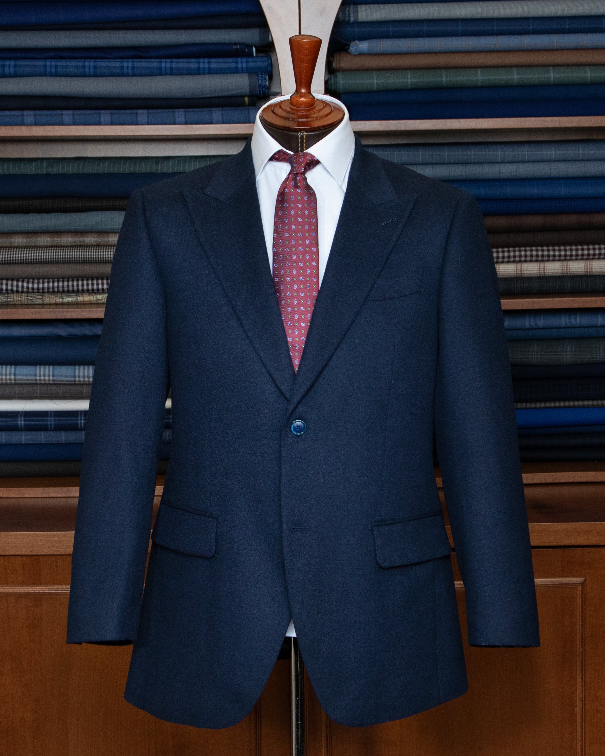 Giacca Bernini Blu Lana,Cashmere e Seta