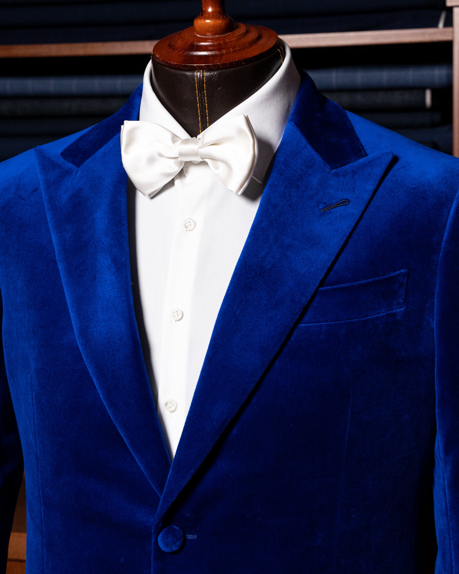 Giacca Bernini Velluto Blu Elettrico