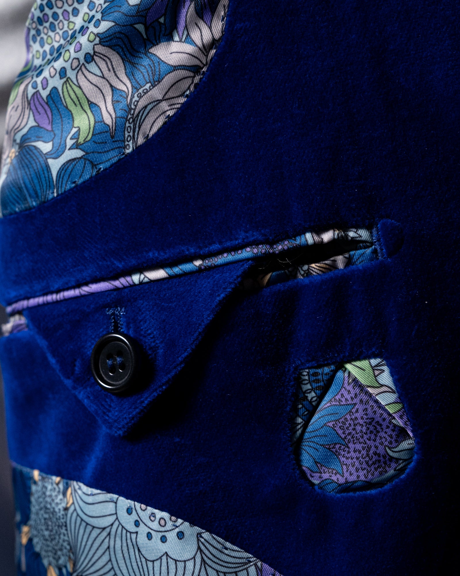 Bernini Blue Velvet Jacket