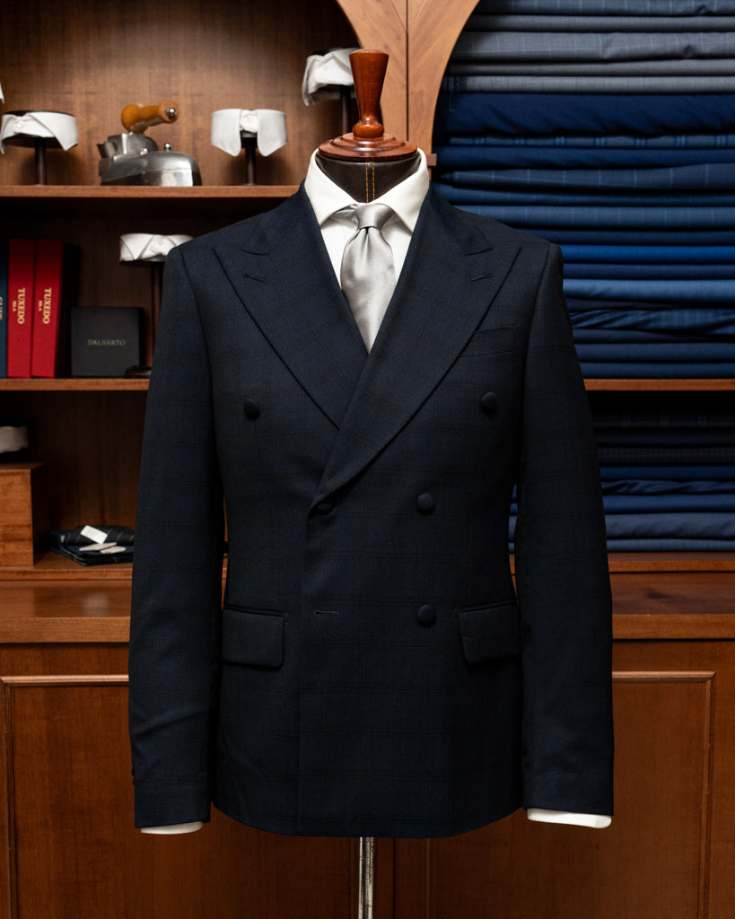 Blue Canova Jacket with Black Checks