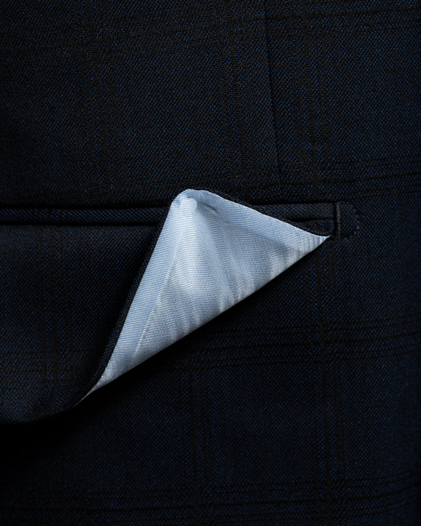 Blue Canova Jacket with Black Checks