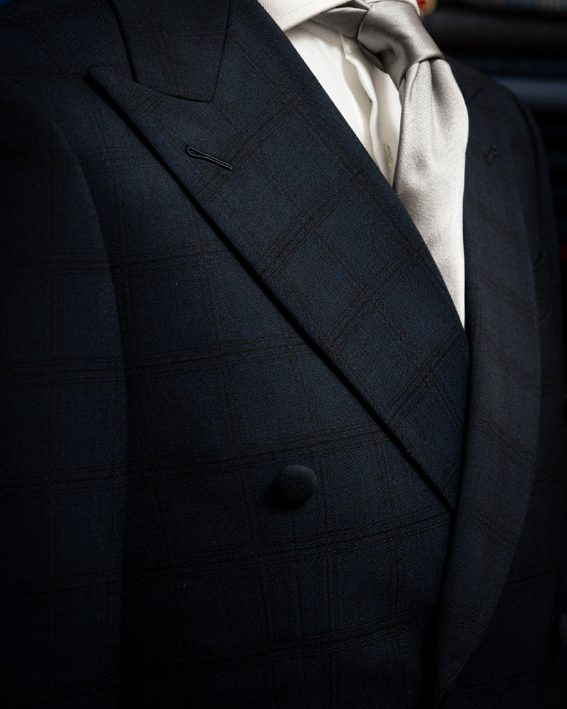 Blue Canova Jacket with Black Checks