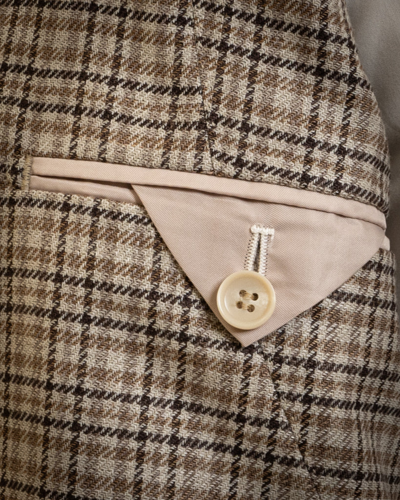 Beige Prince Of Wales Casual Jacket