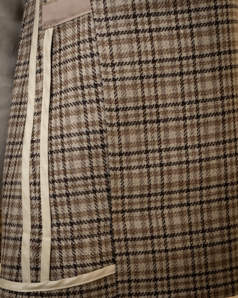 Beige Prince Of Wales Casual Jacket