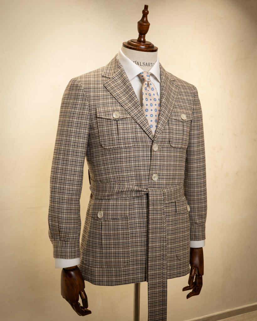Beige Prince Of Wales Casual Jacket