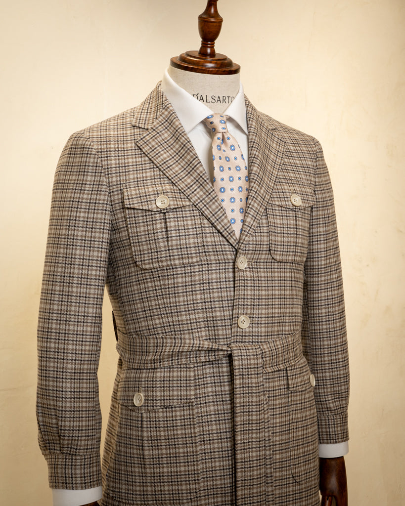Beige Prince Of Wales Casual Jacket