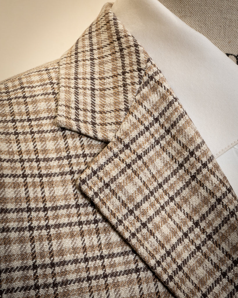 Beige Prince Of Wales Casual Jacket