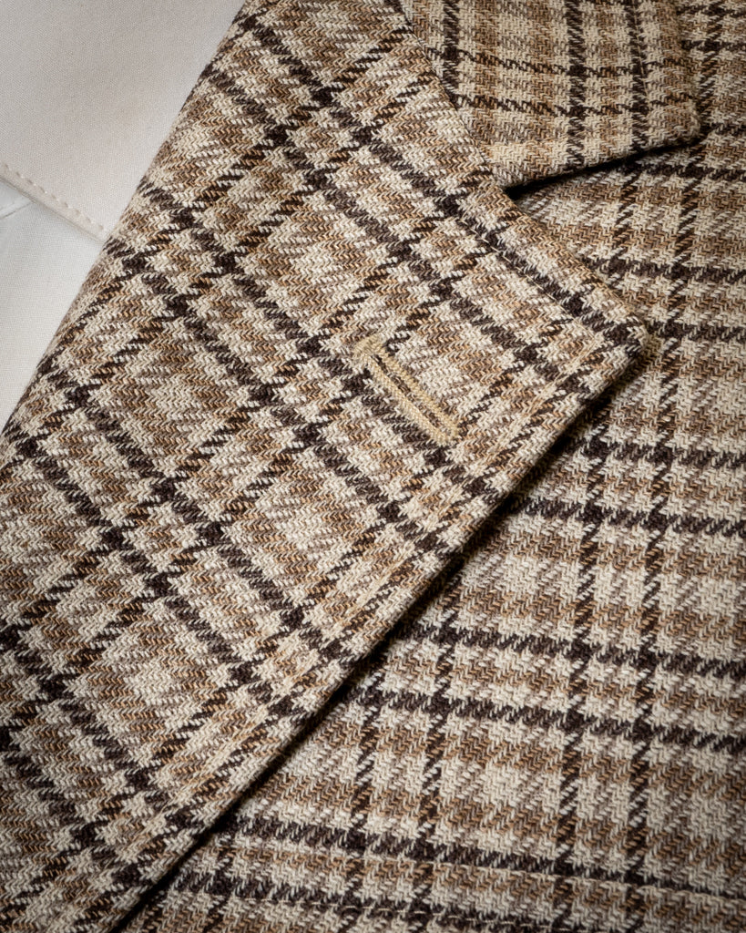 Beige Prince Of Wales Casual Jacket