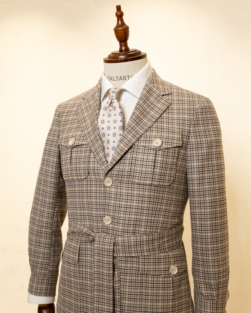 Beige Prince Of Wales Casual Jacket