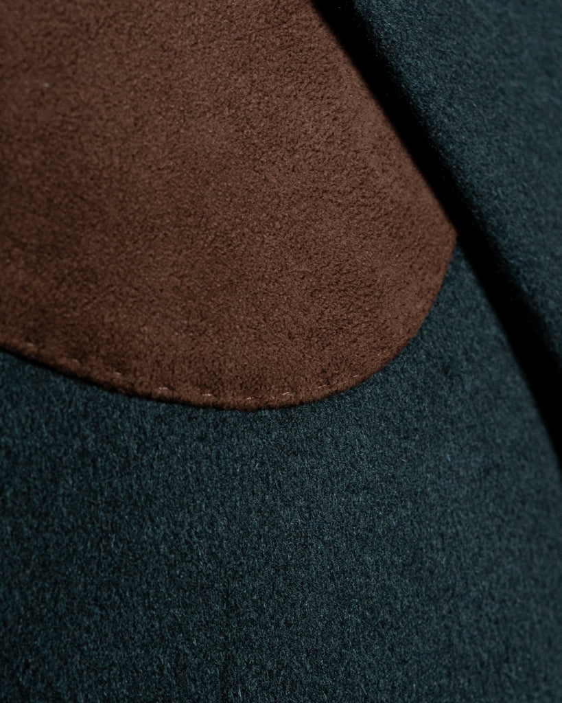 Green Casual Jacket with Alcantara