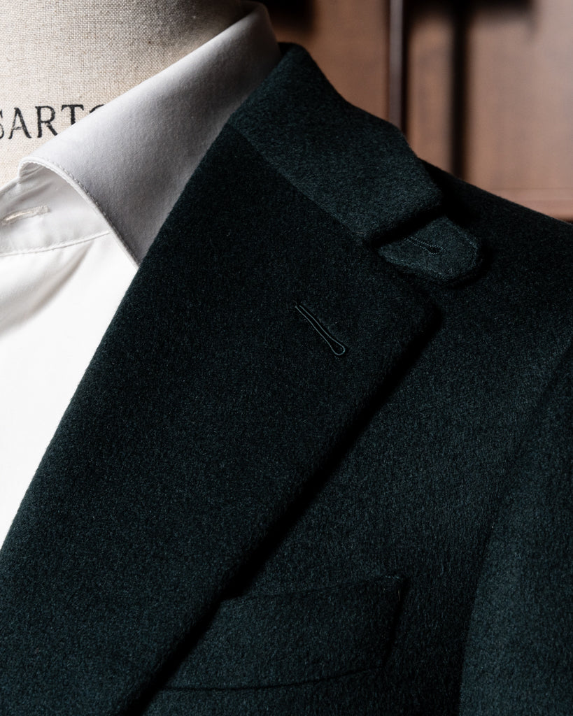 Green Casual Jacket with Alcantara