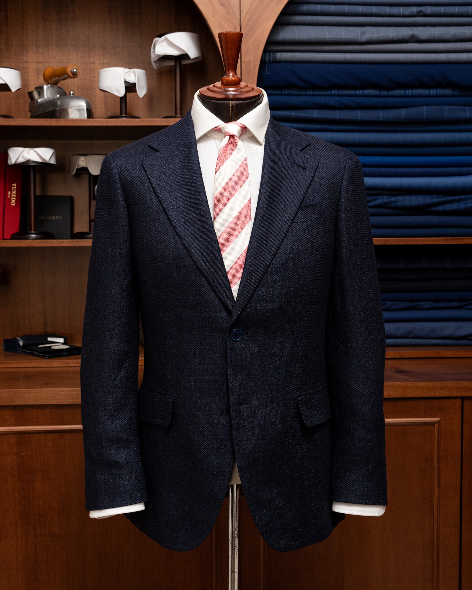 Giotto Blue Linen Cotton Jacket