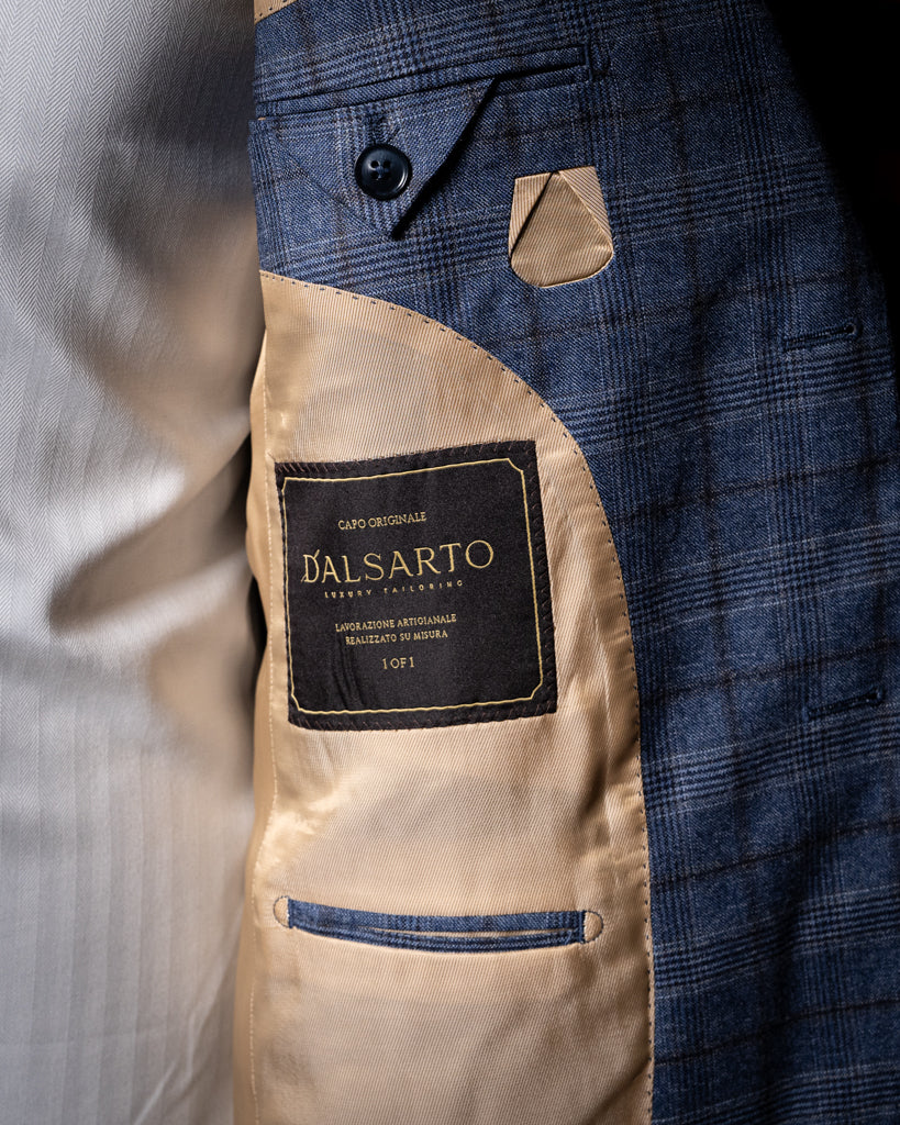 Giacca Giotto Casual Avio Quadri Blu