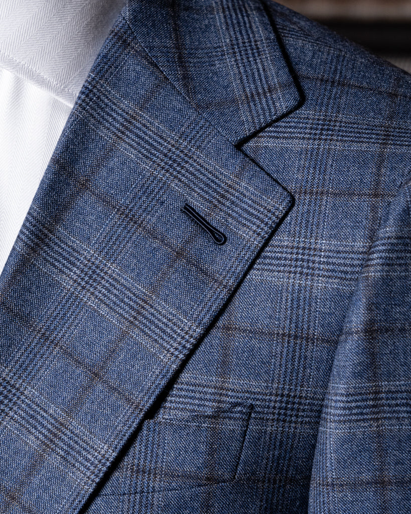 Giacca Giotto Casual Avio Quadri Blu