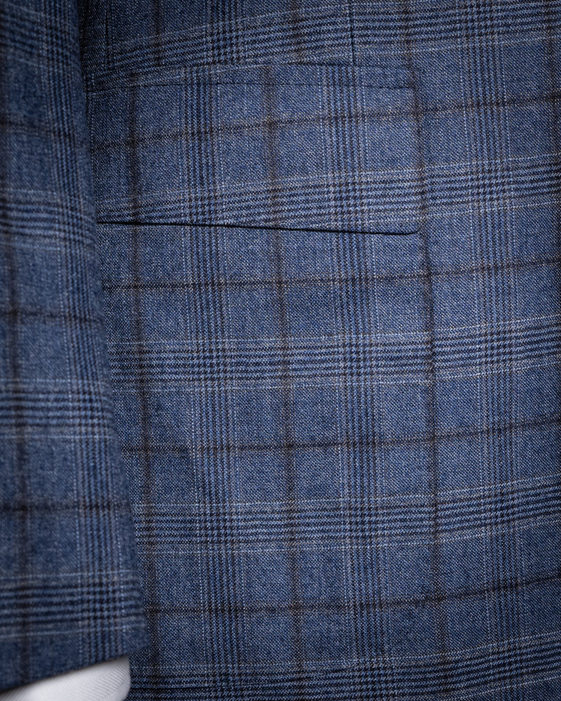 Giacca Giotto Casual Avio Quadri Blu