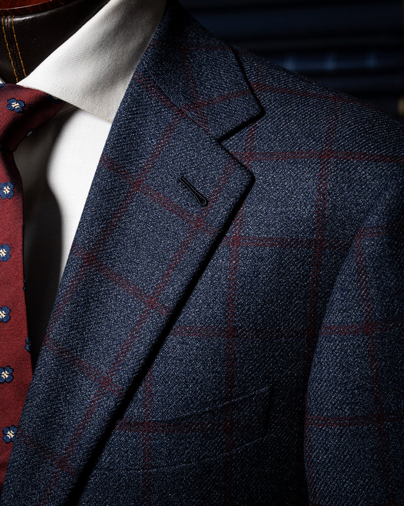 Giotto Gray Blue Checked Jacket