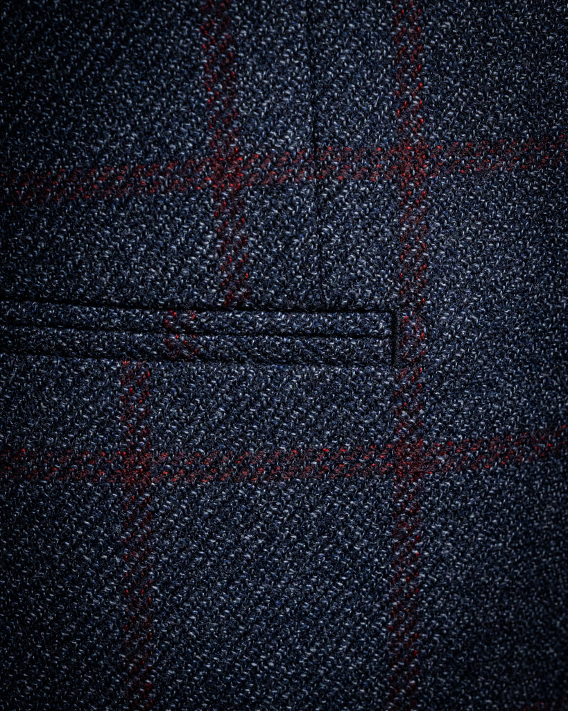 Giotto Gray Blue Checked Jacket