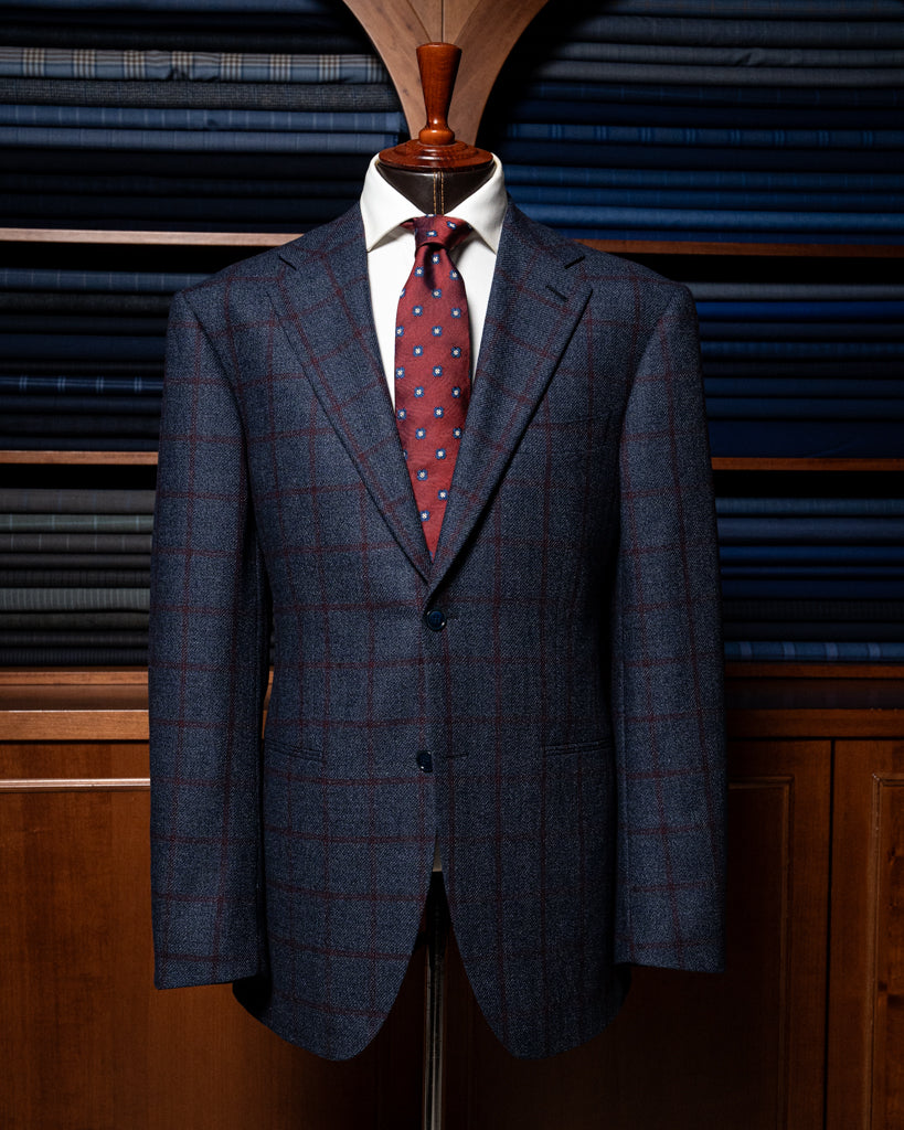 Giotto Gray Blue Checked Jacket