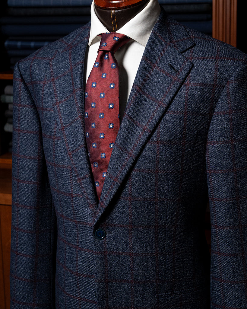 Giotto Gray Blue Checked Jacket