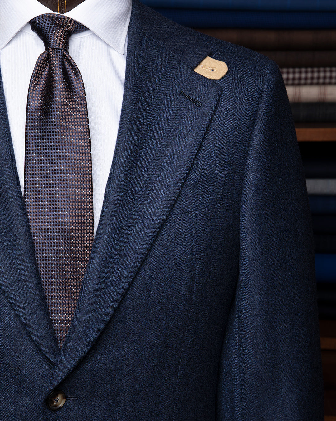 Giacca Giotto Herringbone Blue