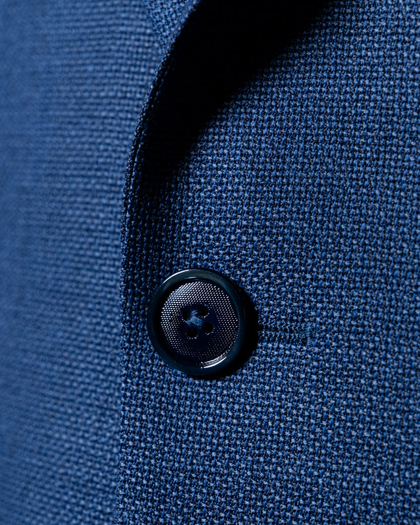 Giacca Giotto Hopsack Blu Sfoderata