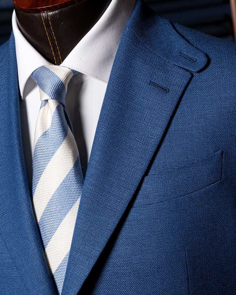 Giacca Giotto Hopsack Blu Sfoderata