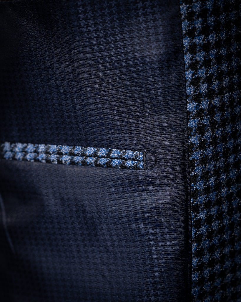 Giotto Pied de Poule Jacket Air Force and Black