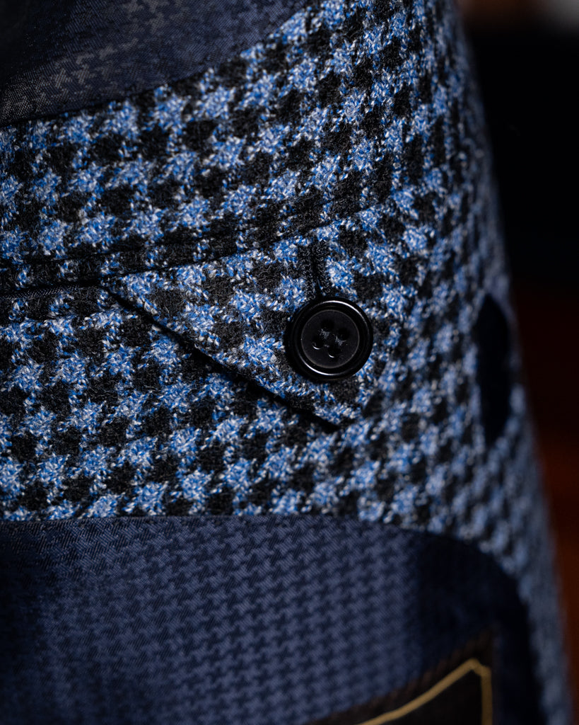 Giotto Pied de Poule Jacket Air Force and Black