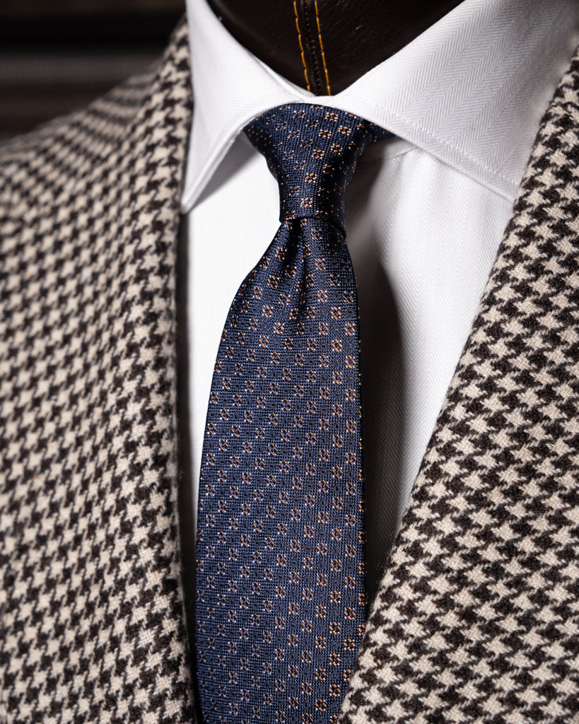 Giotto Beige and Brown Houndstooth Jacket