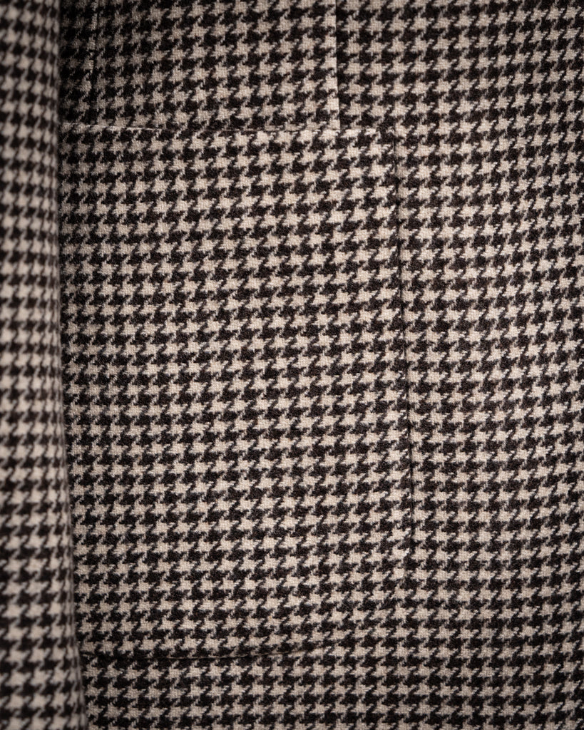 Giotto Beige and Brown Houndstooth Jacket