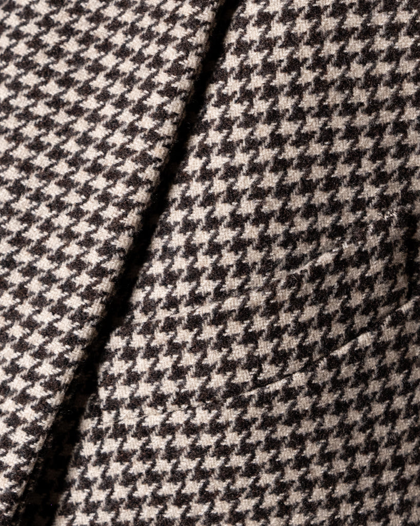 Giotto Beige and Brown Houndstooth Jacket