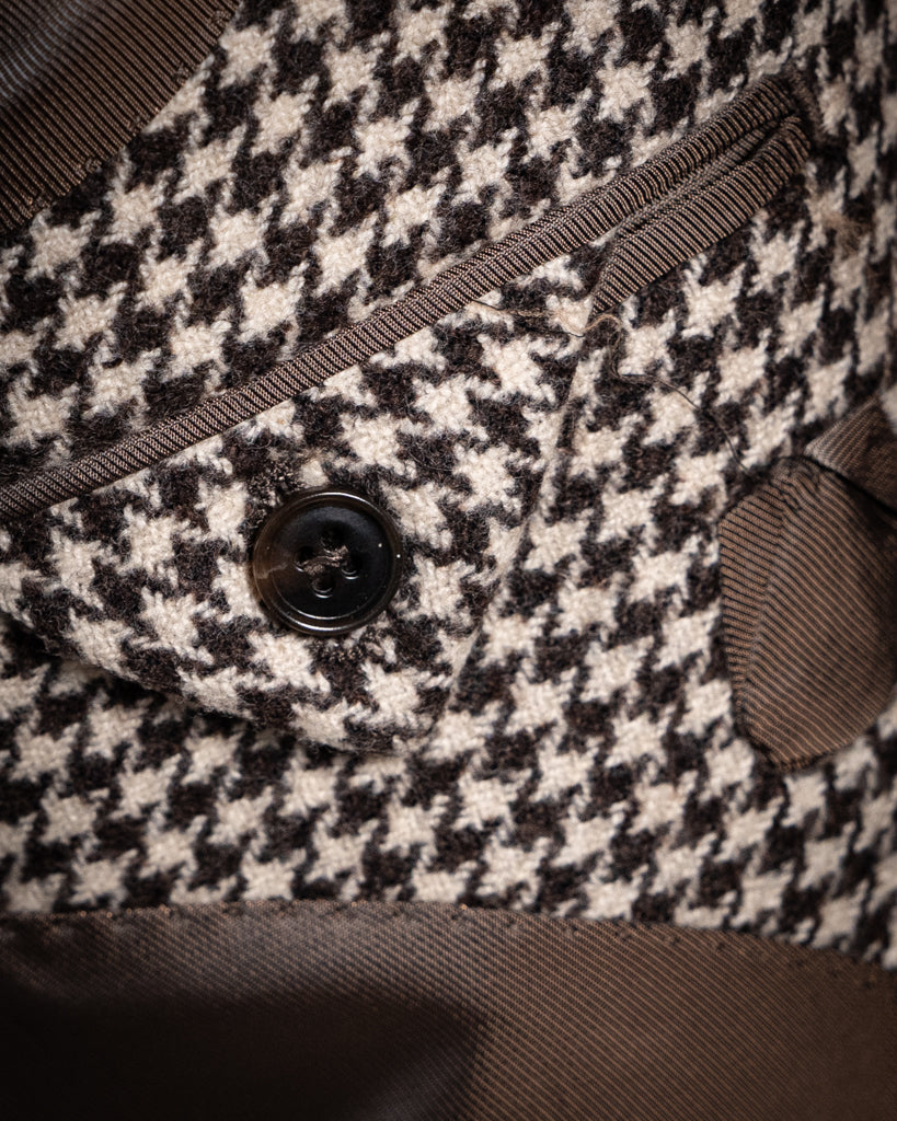 Giotto Beige and Brown Houndstooth Jacket