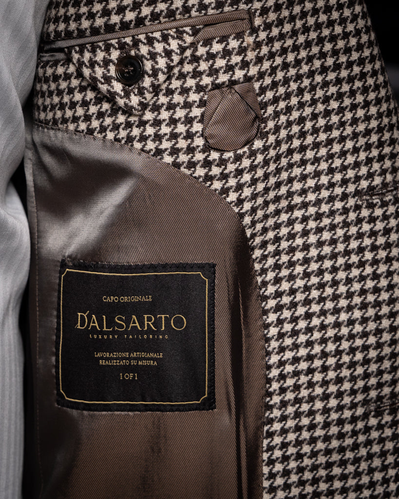 Giotto Beige and Brown Houndstooth Jacket