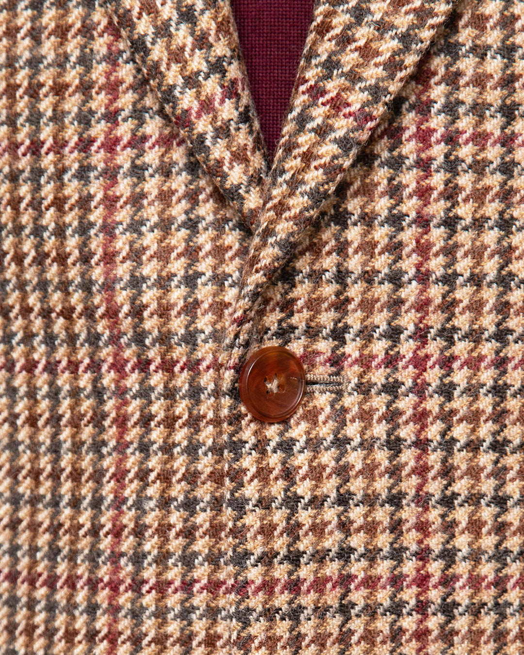 Giacca Giotto Pied de Poule Marrone e Borgogna