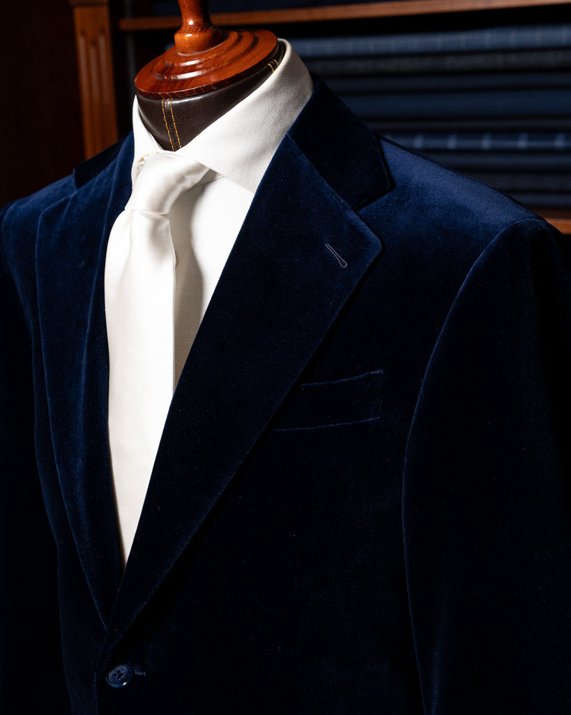 Giacca Giotto Velluto Blu Acceso