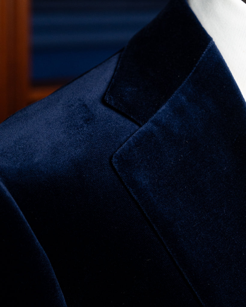Giotto Bright Blue Velvet Jacket