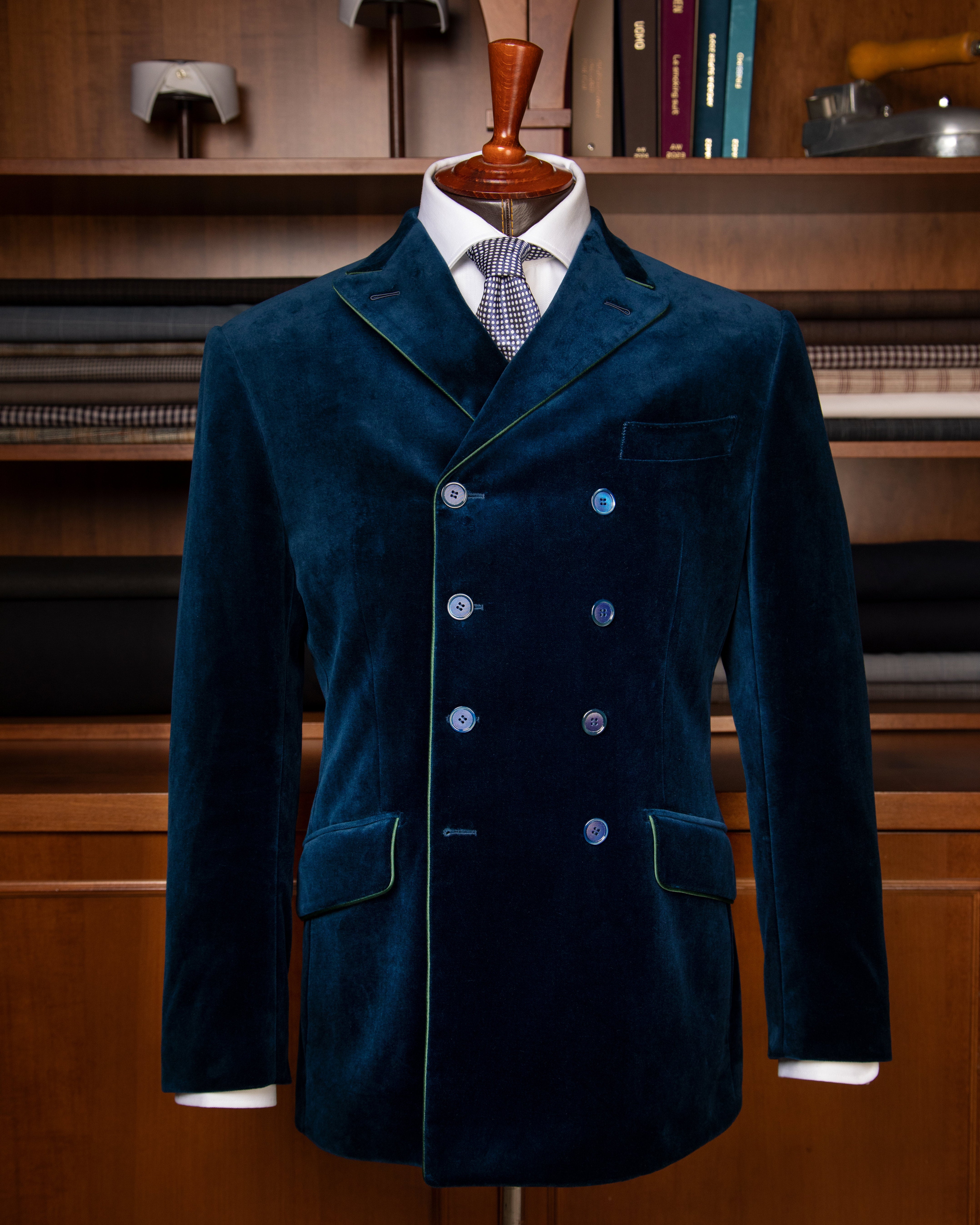 Giacca Iconic Blu Velluto