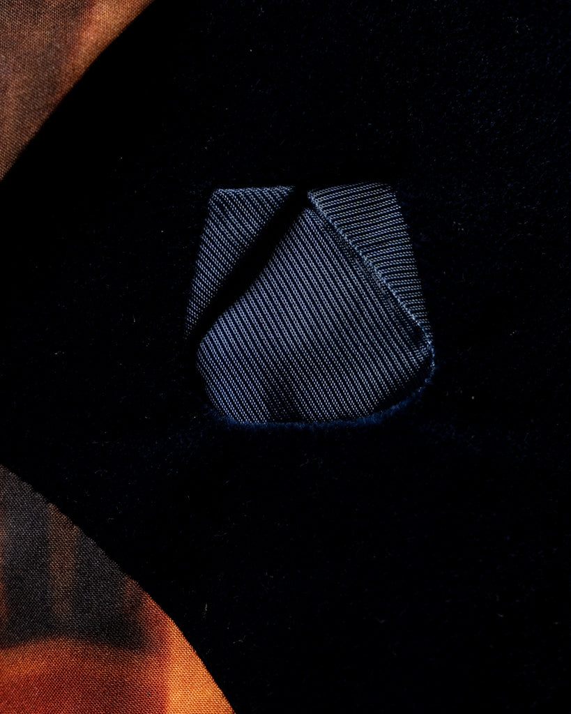 Michelangelo Jacket in Blue Velvet and Piping