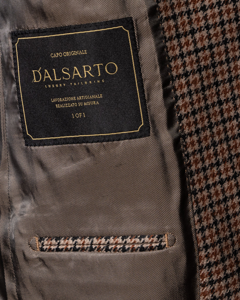 Giacca Modernico Pied de Poule Marrone