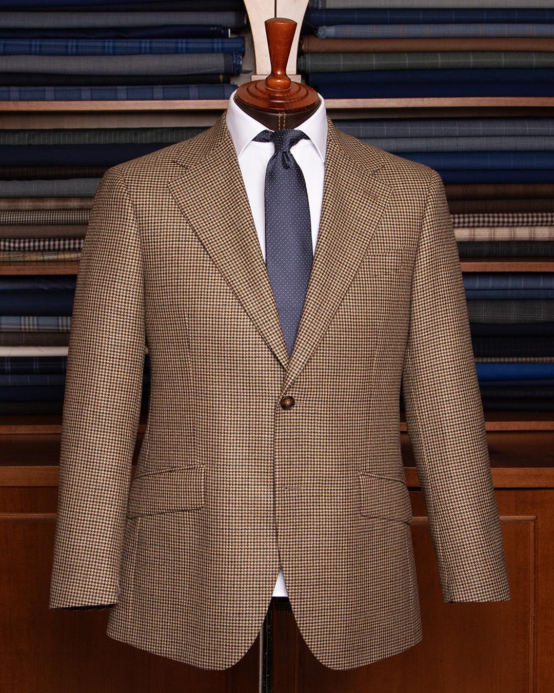 Giacca Giotto Pied De Poule Marrone Chiaro