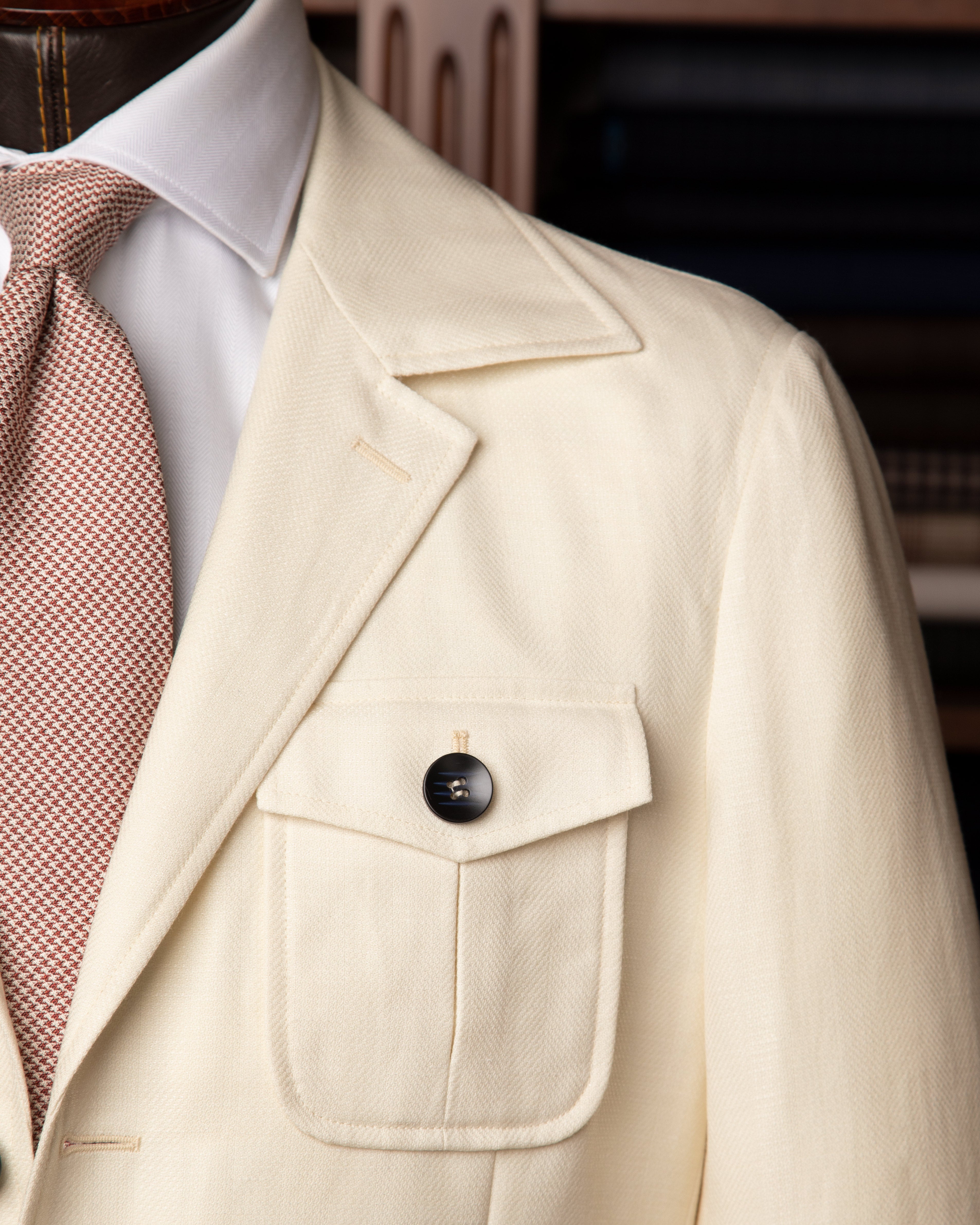 Giacca Sahariana Bianco Latte