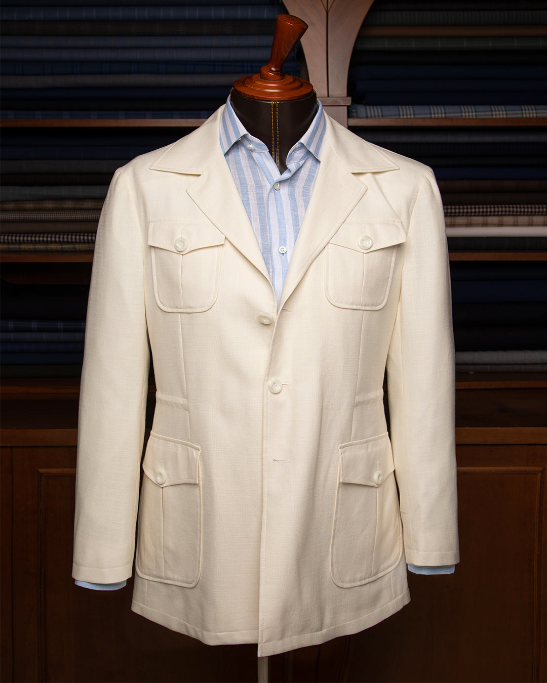 Giacca Sahariana Casual Crema