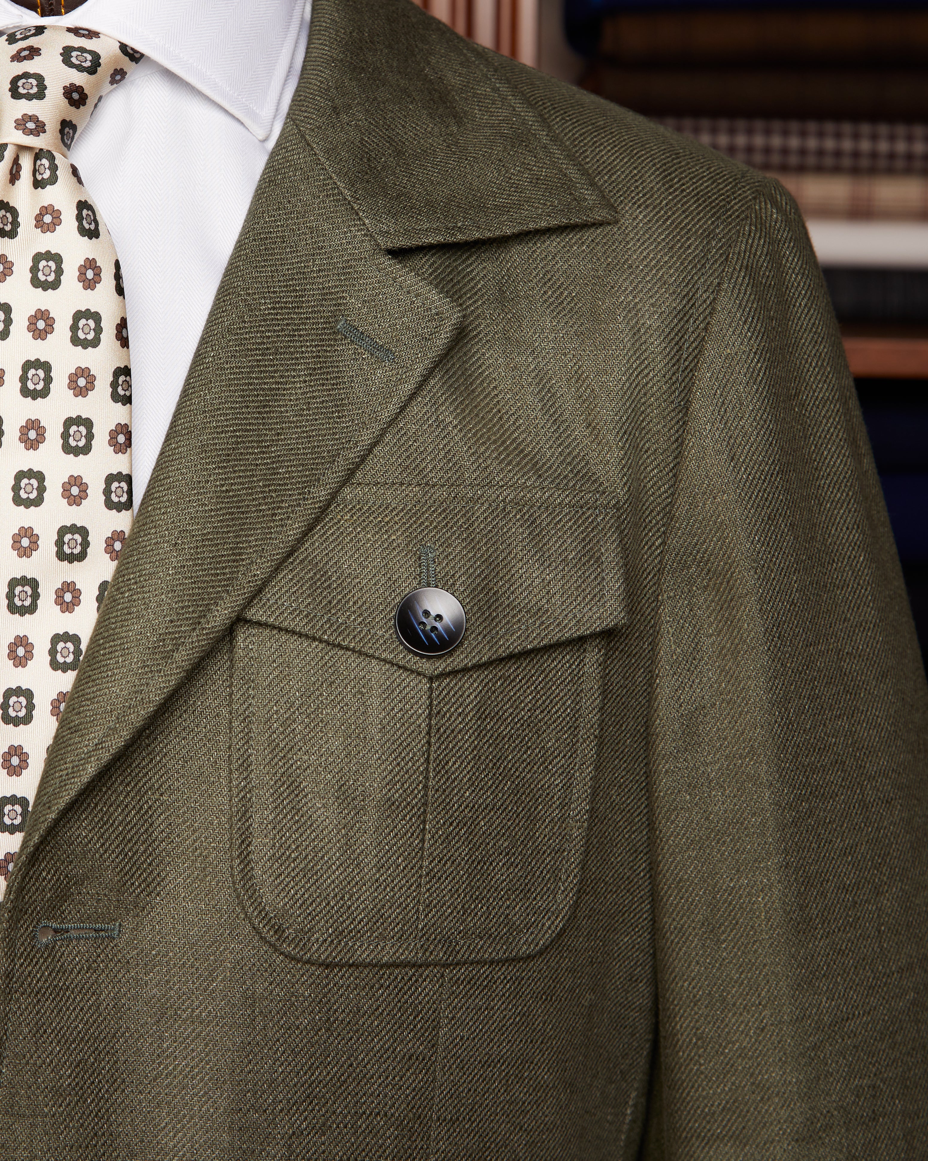 Giacca Sahariana Verde Oliva