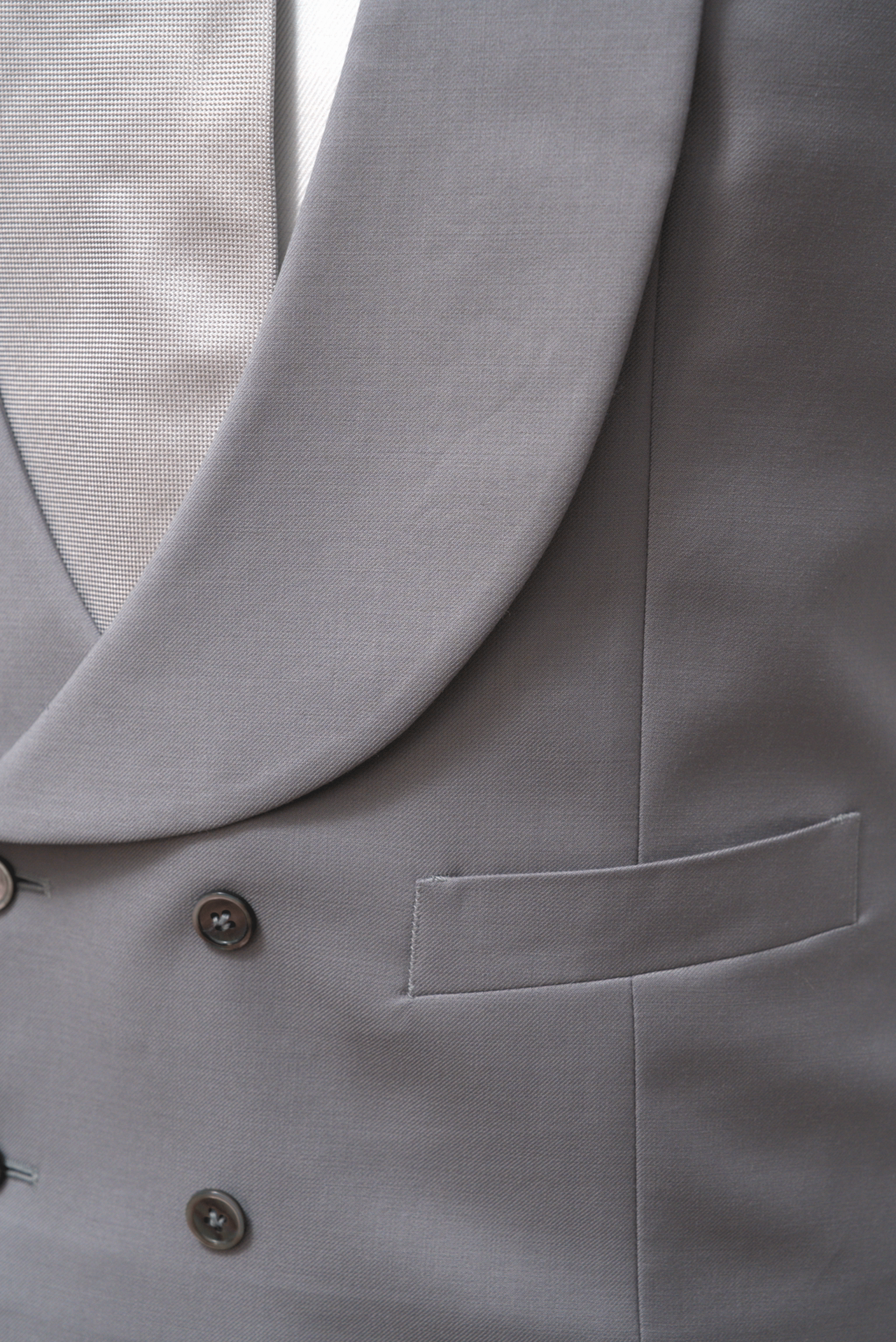 Double-breasted Pearl Gray Waistcoat