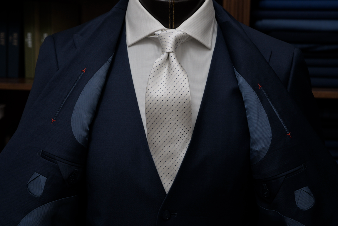 Navy Blue Single Breasted Vest