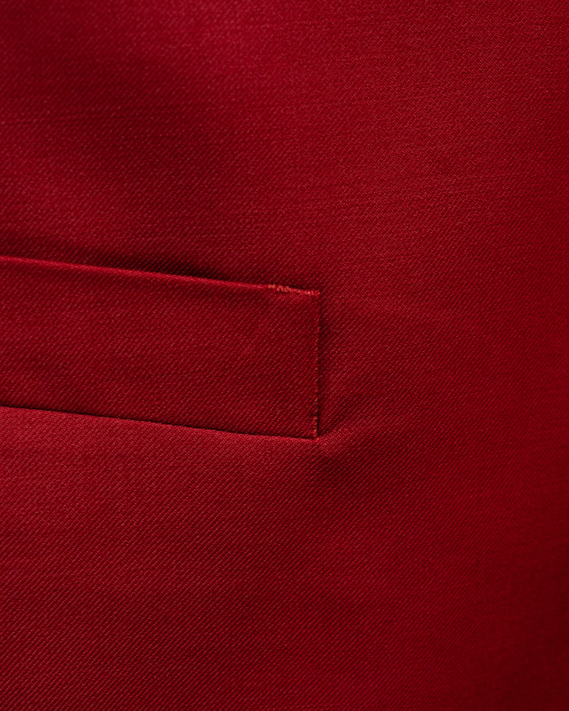 Red Single Breasted Waistcoat