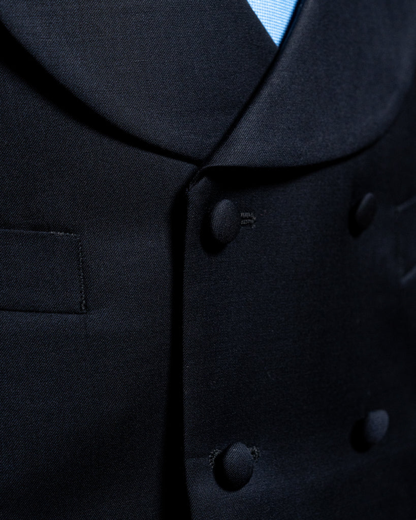 Double-Breasted Gray Shawl Waistcoat