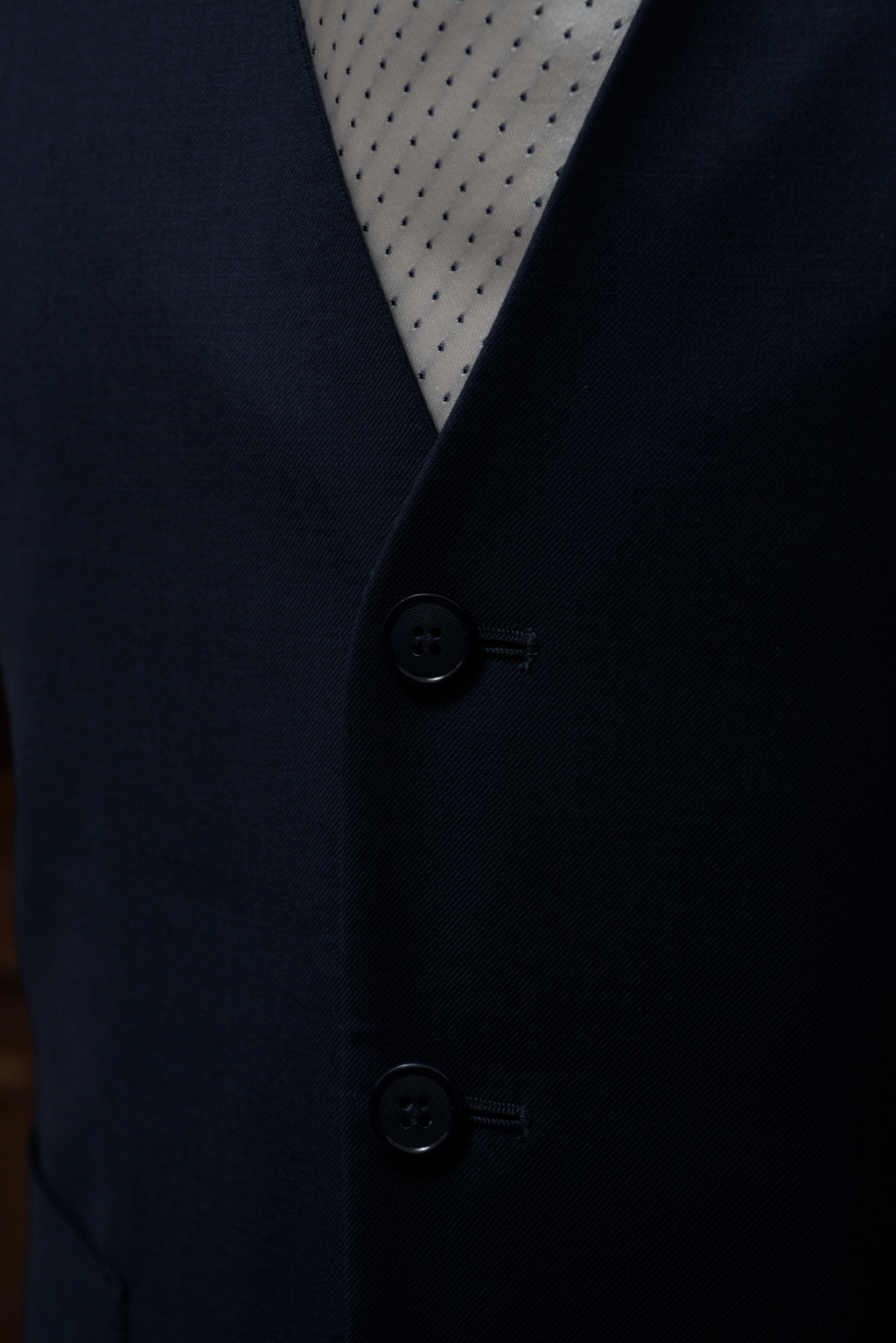 Navy Blue Single Breasted Waistcoat